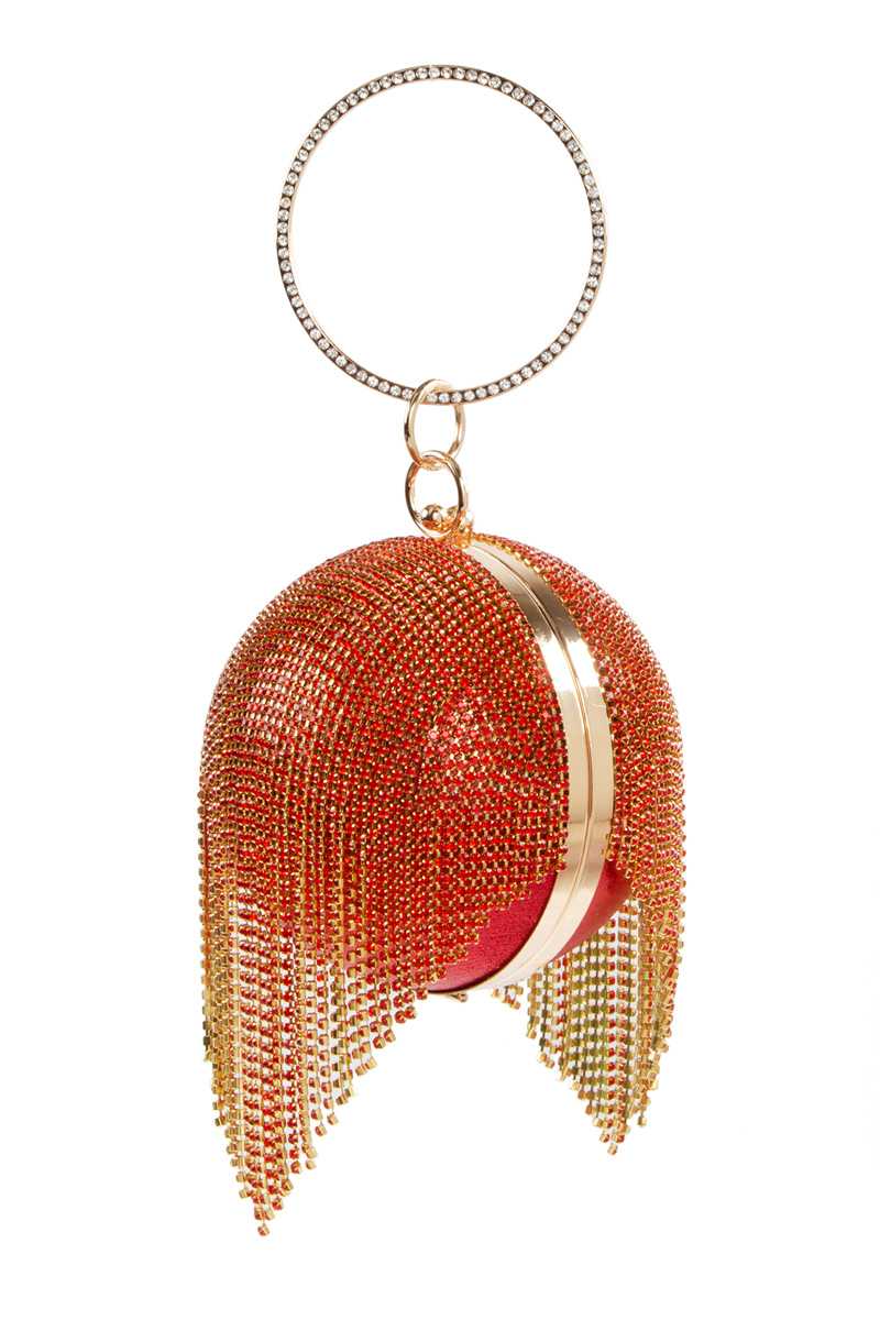 Shop Neighbors – wholesale Kuvertväska - Dam – Full strass frans boll form koppling9