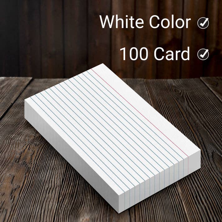 Three Leaf Products - Wholesale Notepad - Three Leaf 100 Ct. Index Cards Ruled , White (Pack of 40)2