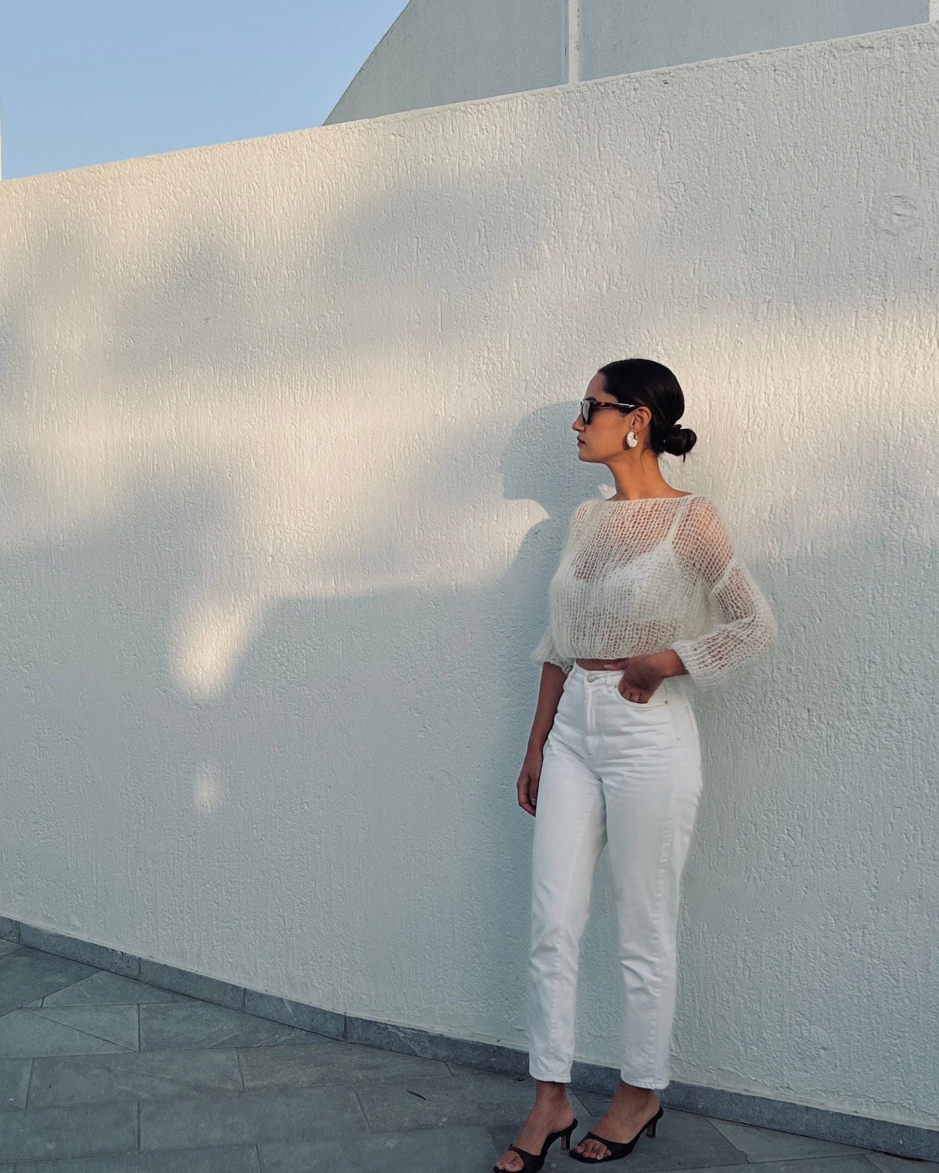 ROSYLEIA - Vente Pull en maille – femme - Pull court délicat en mohair9