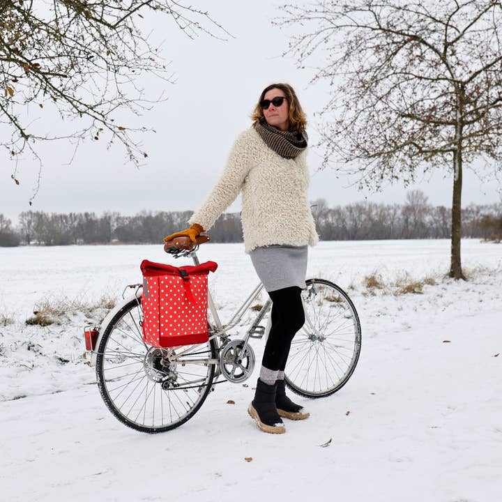 Ikuri - Wholesale Biking Accessories - 2 in 1 Bicycle Bag Backpack Combo Luggage Rack Lunares red5