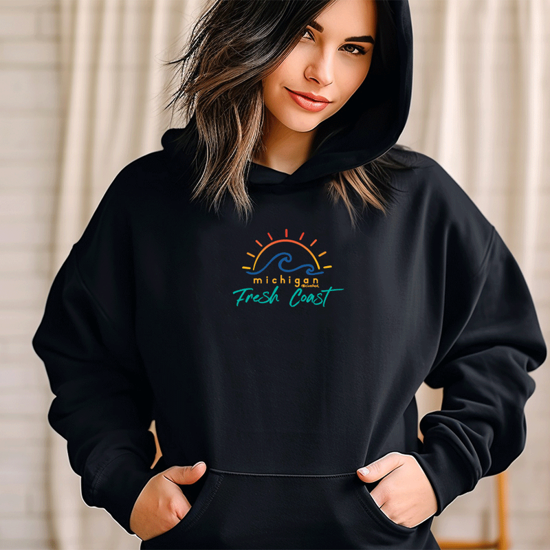 LIVNFRESH - Wholesale Hoodie - Women's - "Sunshine On The Fresh Coast" Relaxed Fit Classic Hoodie5