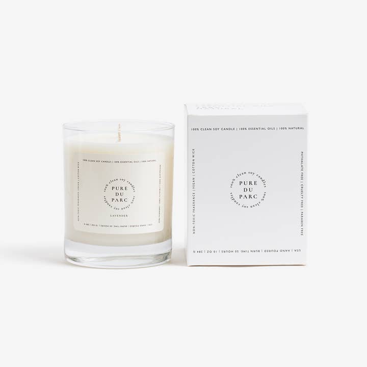 Lavender (Soy, 100% Essential Oil) Candle for wholesale by Pure Du Parc