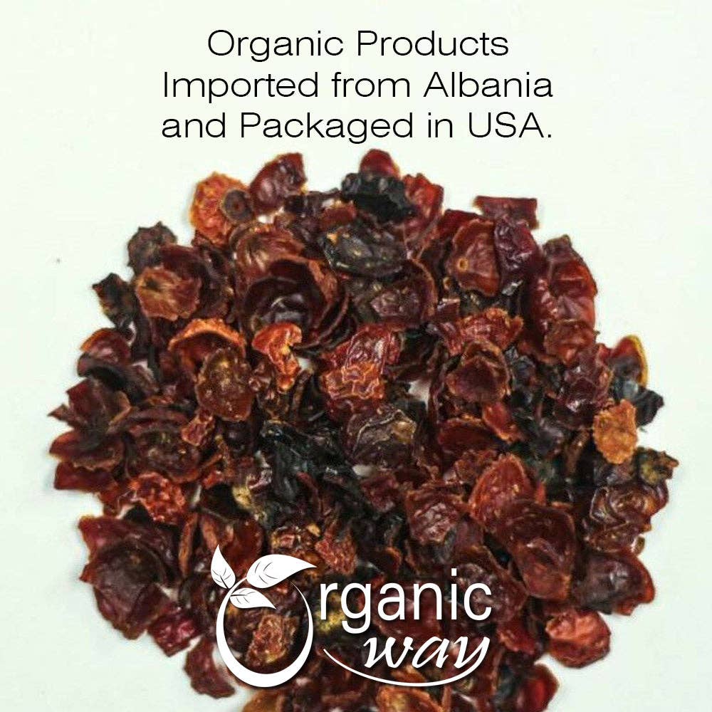 Organic Way LLC - Vendita all'ingrosso Frutta secca/disidratata - Frutto di cinorrodo intero premium (Rosa canina) - raccolto selvatico europeo | Certificato kosher | Vegano, non OGM e senza glutine | Certificato USDA | Origine Albania6