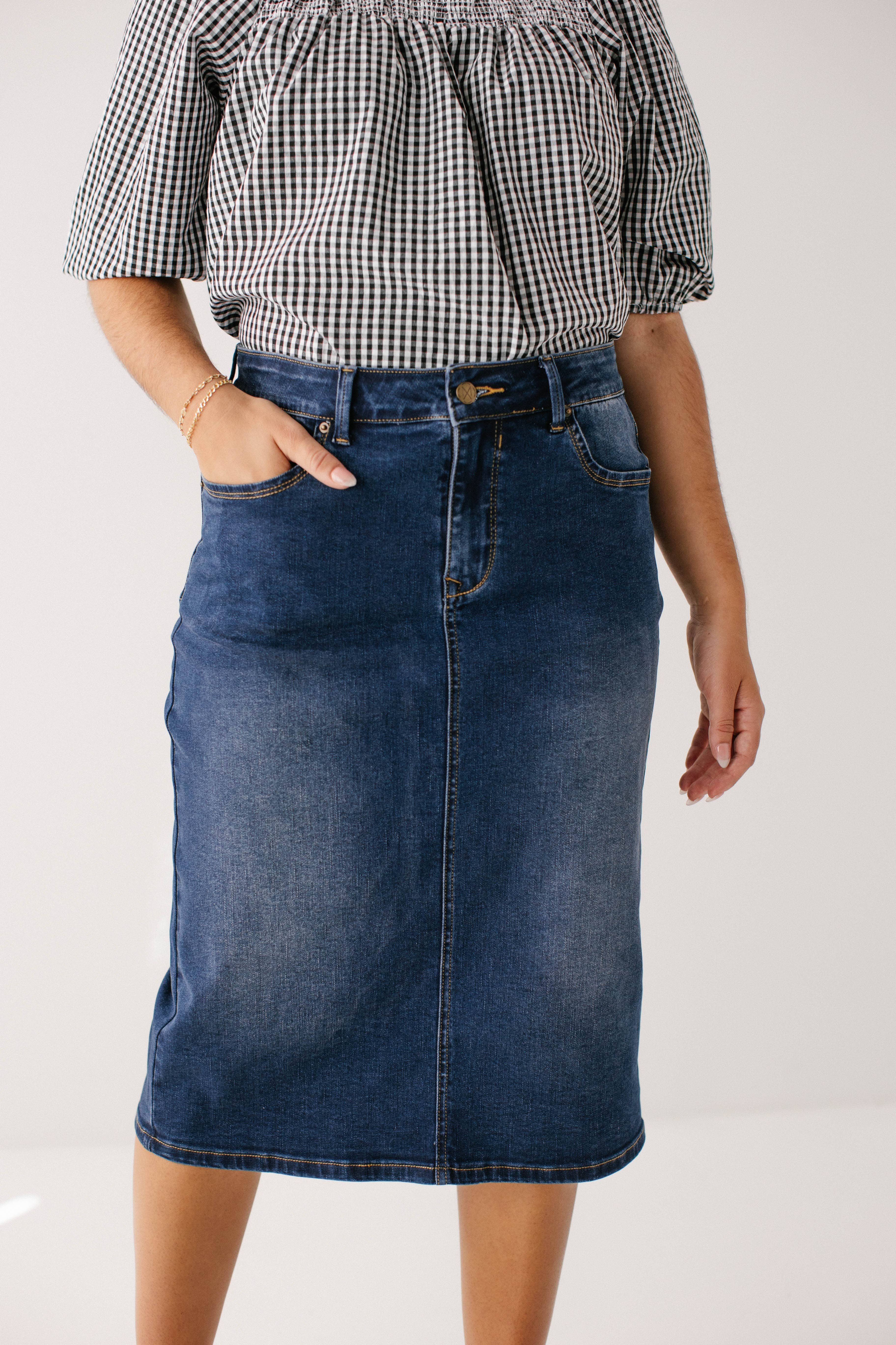The Main Street Exchange - Wholesale Skirt - Women's - 'Wren' Classic Denim Skirt18