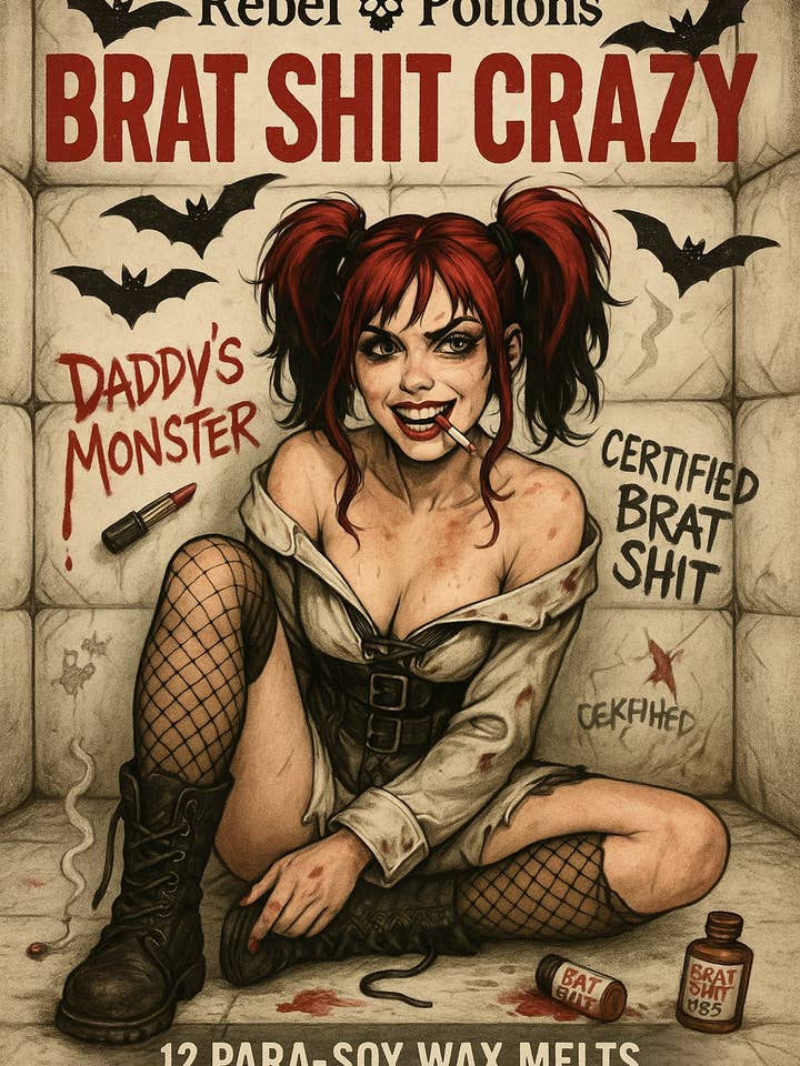 Brat Sh*t Crazy Skull Wax Melts for wholesale by Rebel Potions