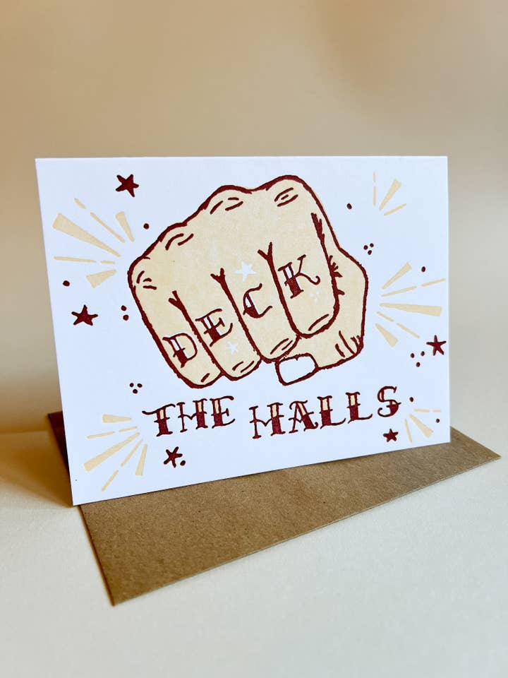 Deck The Halls Card for wholesale by Truth Papers