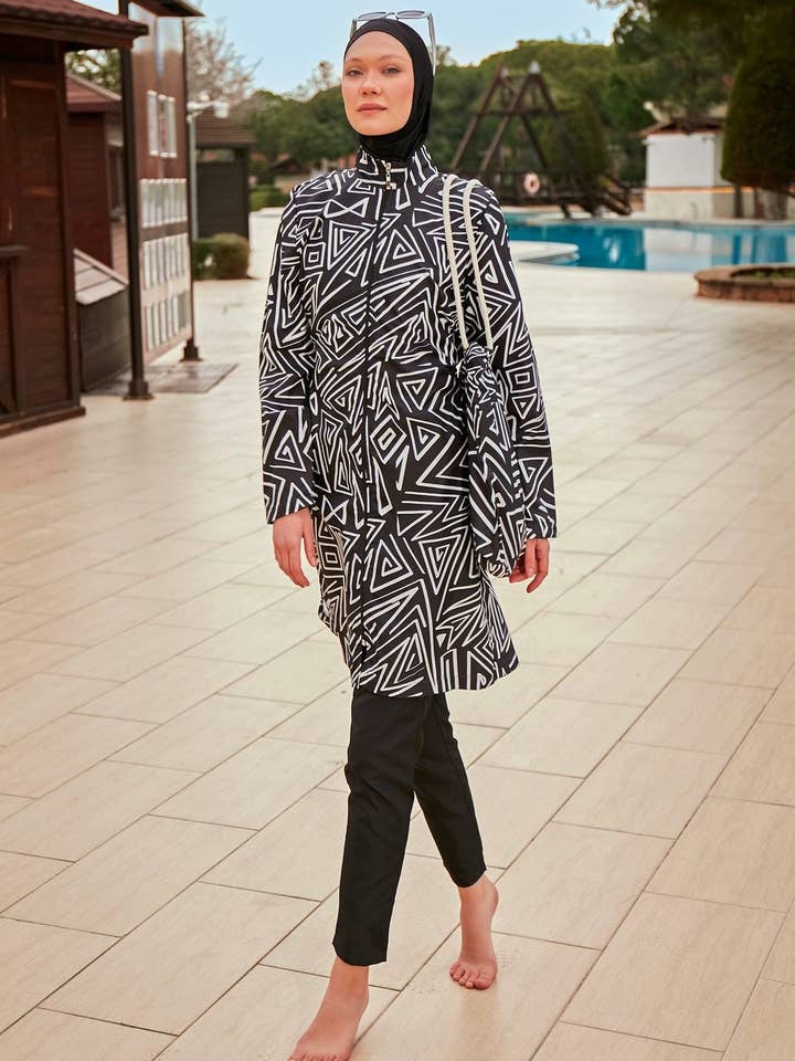 Costume da bagno colorato Burkini Modest R2403 per la vendita all'ingrosso da parte di Marina Swimwear