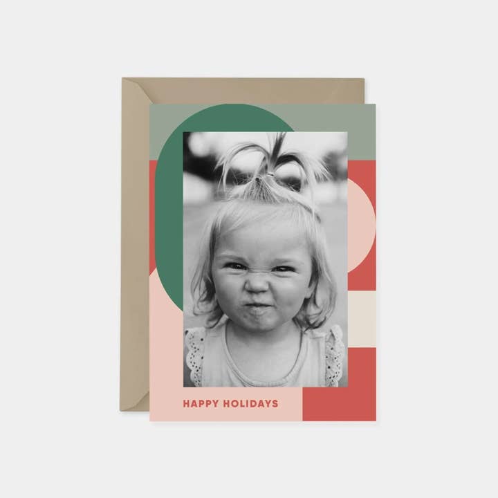 Tarjeta fotográfica navideña Big Geo XIII para venta al por mayor de The Design Craft