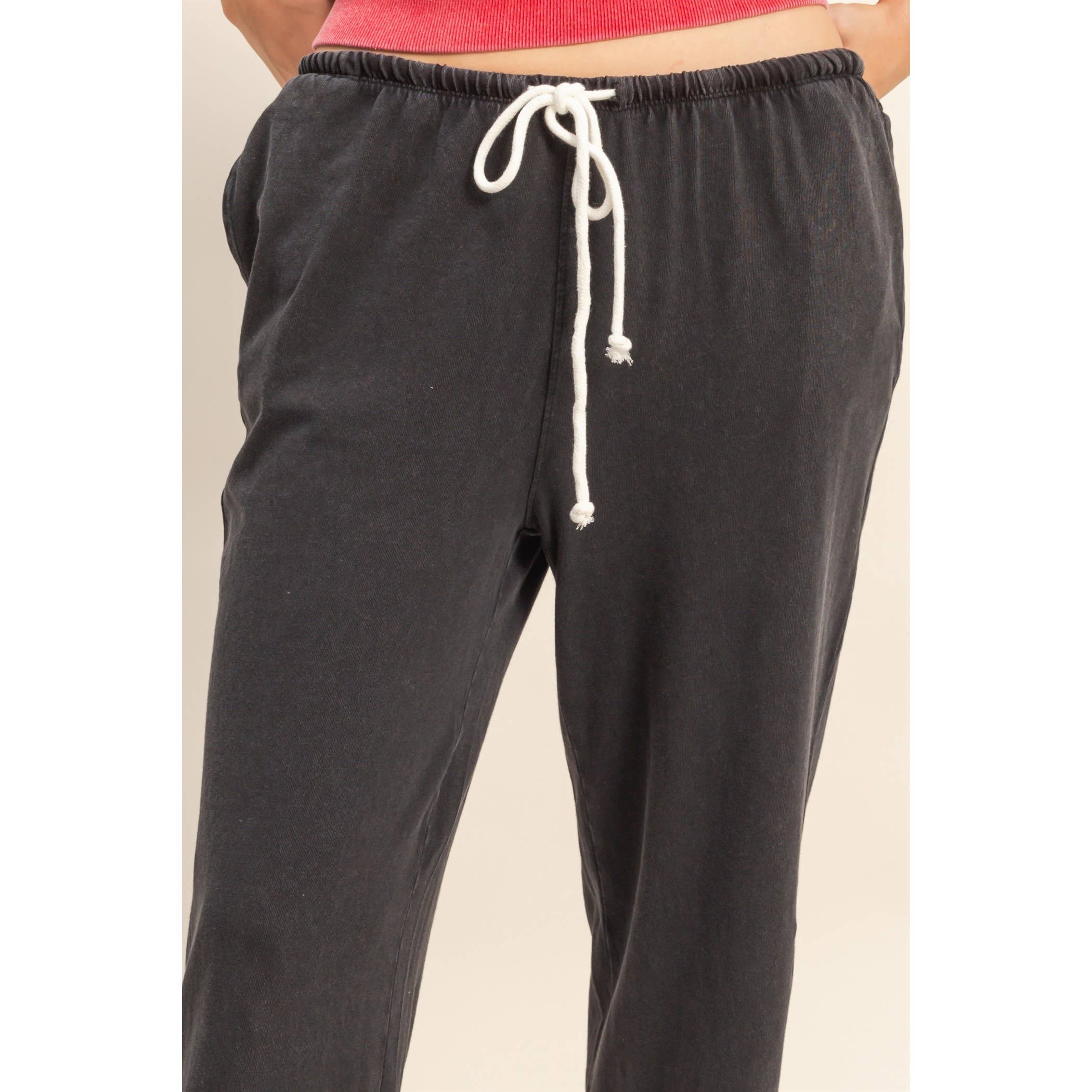 Double Zero - Vendita all'ingrosso Pantaloni sportivi/da jogging loungewear - Donna - Pantaloni rilassati a vita con coulisse lavati con minerali14