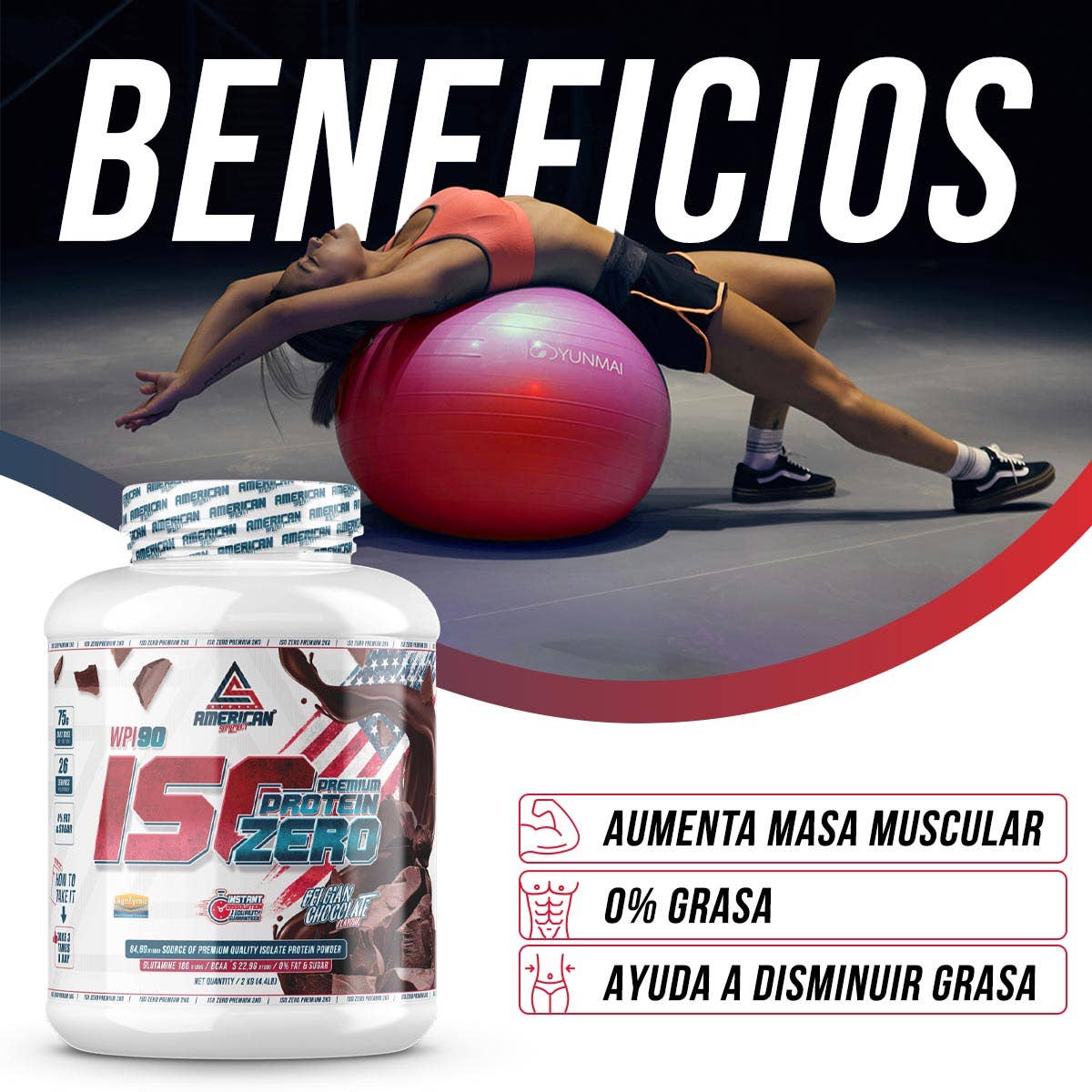 AMERICAN SUPLEMENT S.L. - Vendita all'ingrosso Proteine/superfood in polvere - American Suplemento | Premium IsoZero WPI90 2 kg/900gr8