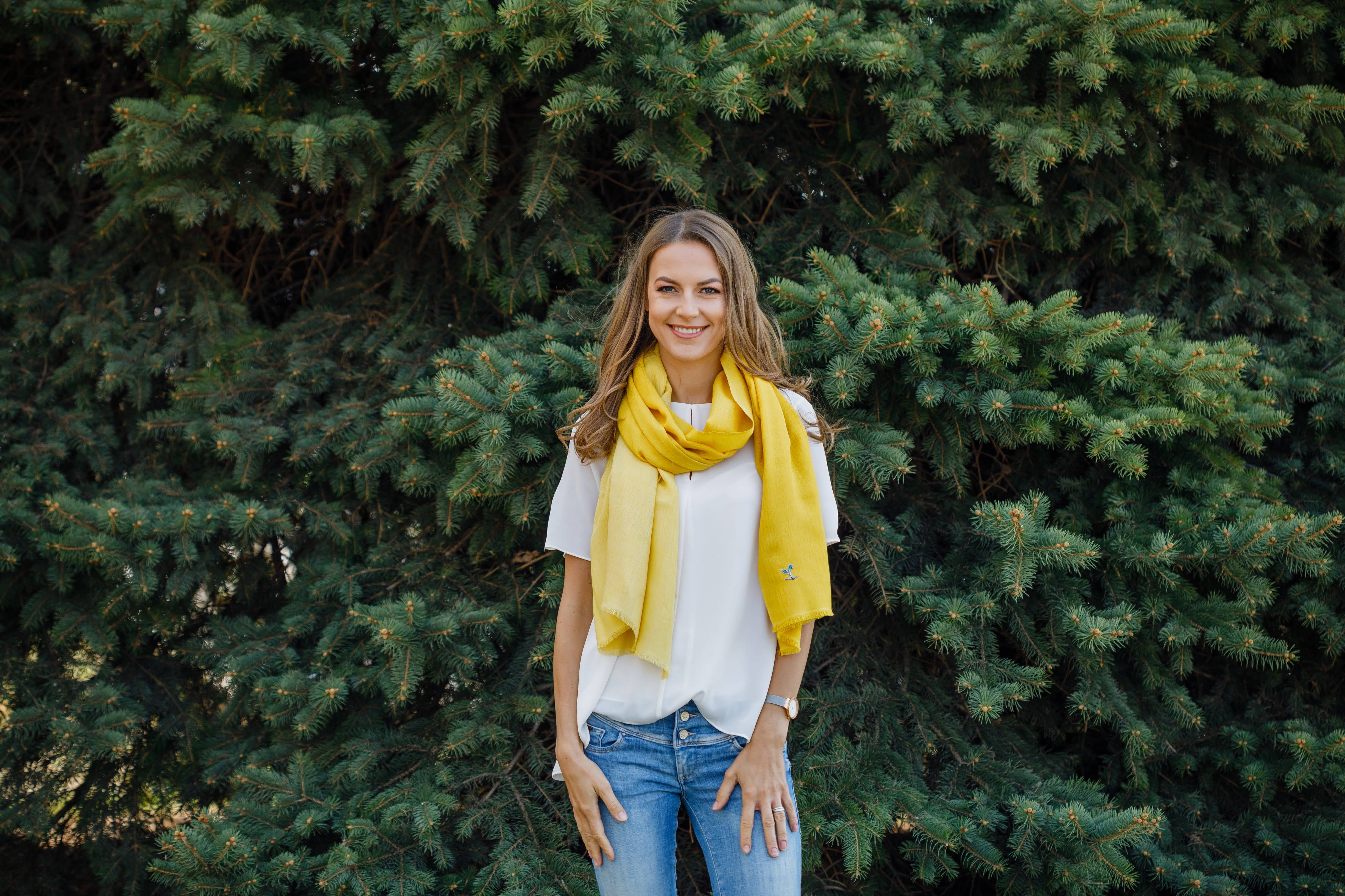 Geel Salme Sjaal voor groothandel op Faire3