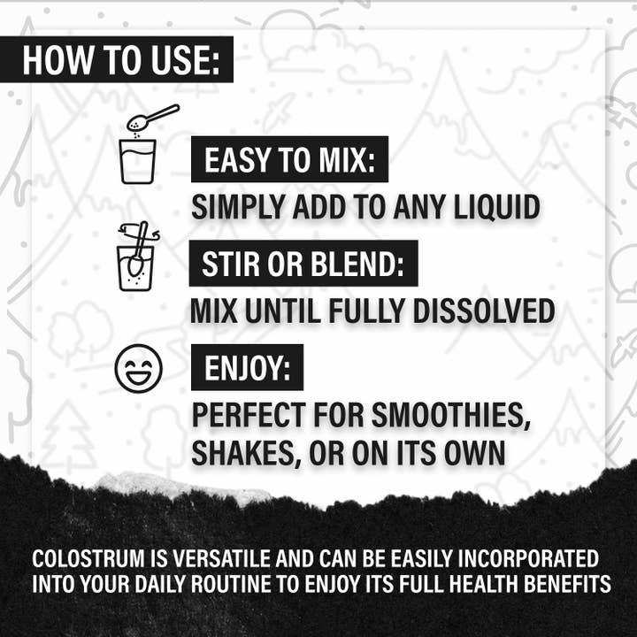 Wild Foods - Wholesale Protein/Superfood Powder - Wholesale Case of 6 - Wild Colostrum Powder, Grass-fed, Chocolate 5.22oz