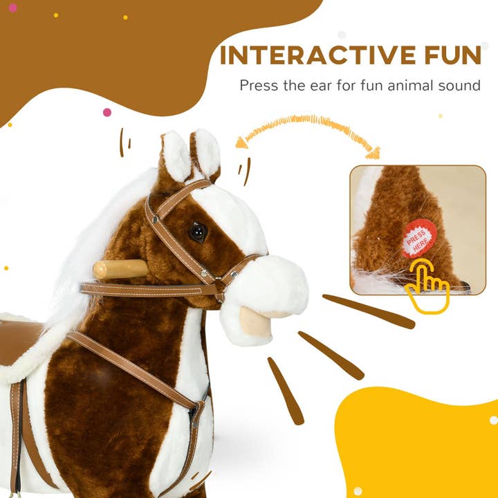 39F Inc. - Wholesale Rocking Horse - Kids - Qaba Rocking Horse with Sound, Ride-on Toy for 3-8 Year Old6