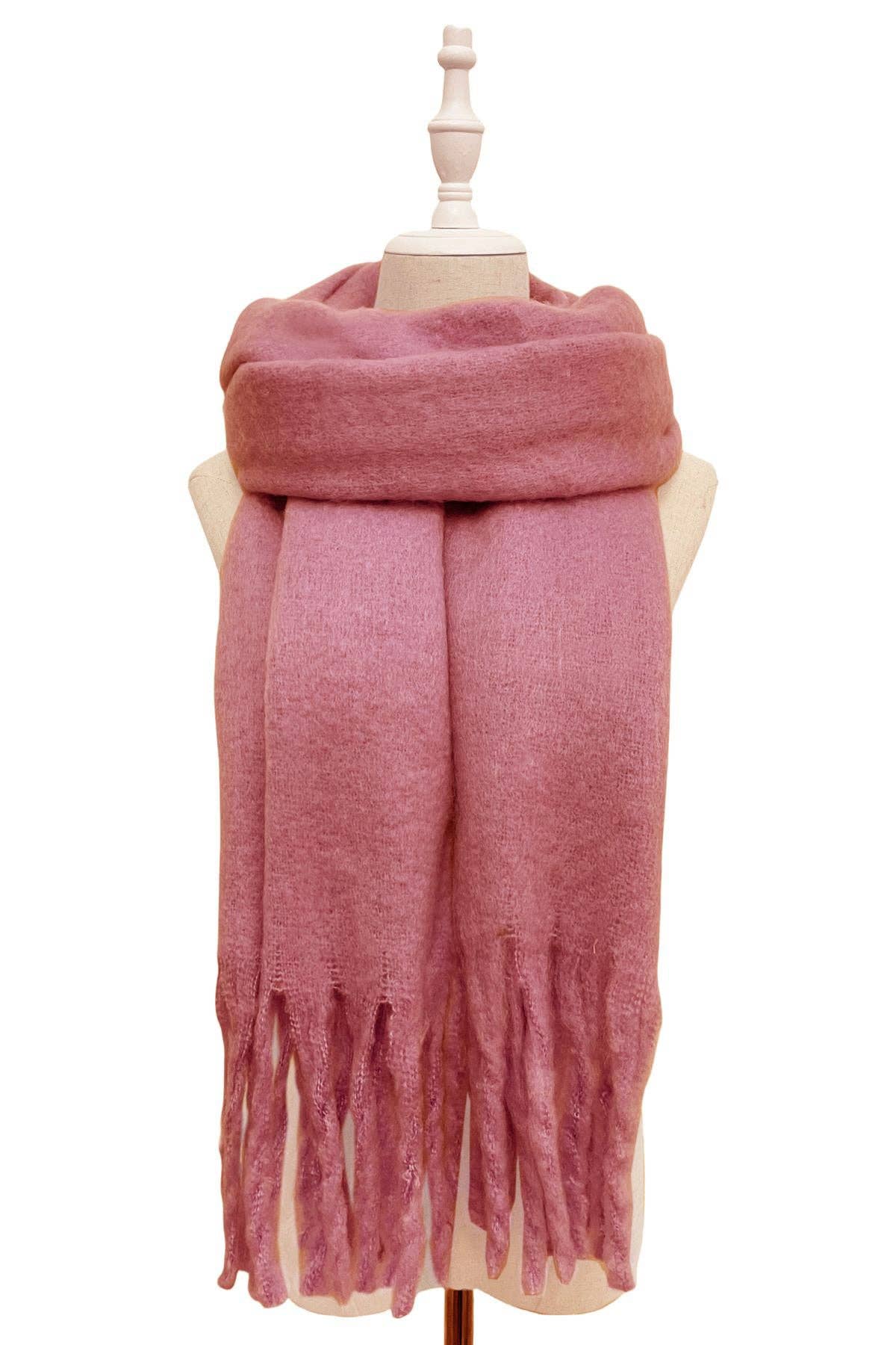 Fashion Scarf World - Vendita all'ingrosso Sciarpa - Donna - Sciarpa a scialle con nappe in morbida coperta semplice39