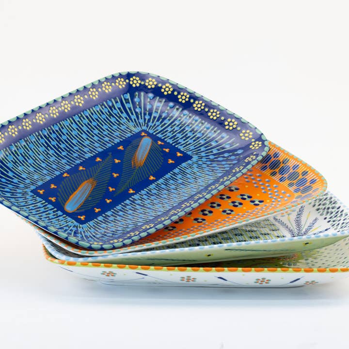 Plateau de petit-déjeuner en céramique pour la vente par Thumbprint Artifacts