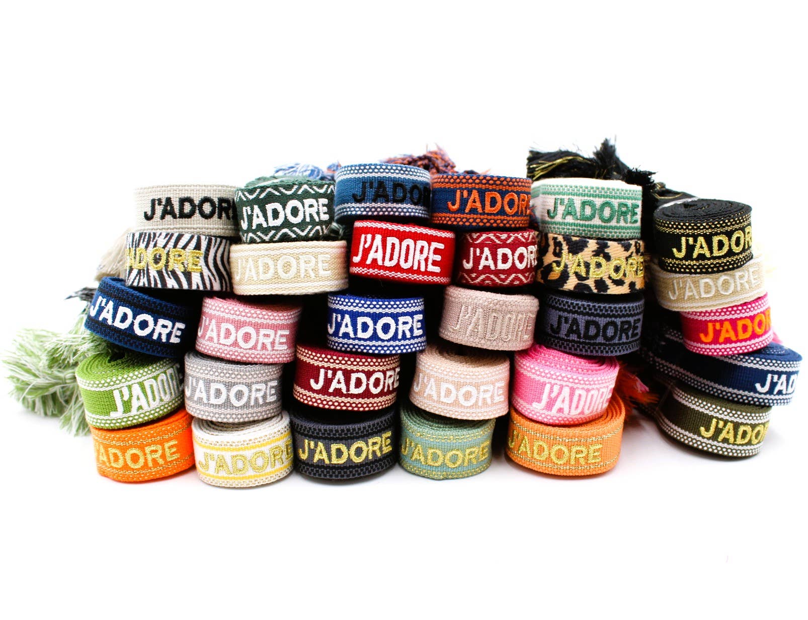 Reference Mode - Wholesale Woven/Braided Bracelet - Pack of 40 I love bracelets