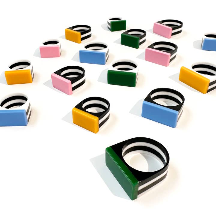 Combinist Goods - Wholesale Cocktail/Statement Ring - Block Ring7