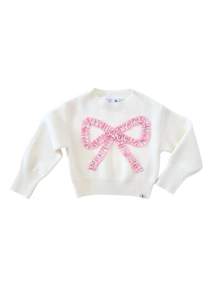 Snow Bow Sweater for wholesale by Love and Grow Clothing Co
