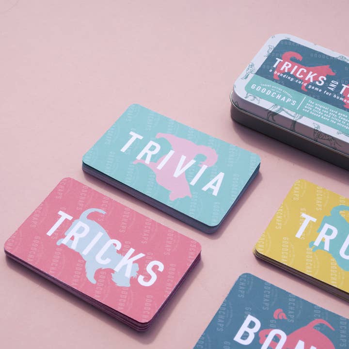 Goodchap's - Wholesale Card Game - 10 Tricks & Trivia Card Games in Display Unit | Dog Gifts10