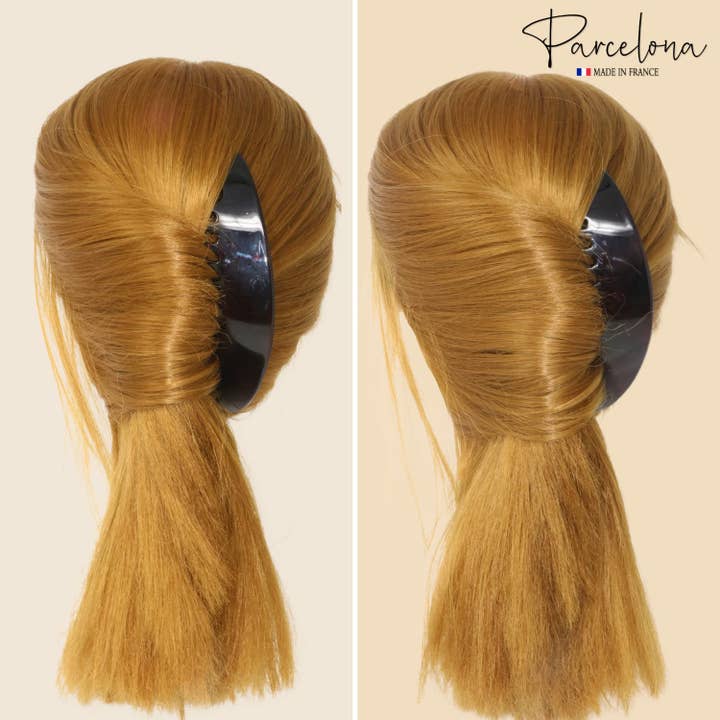 Parcelona - Wholesale Hair Brush/Comb - Parcelona French Alice Large Celluloid 12 Teeth Side Hair Combs for Women 2 Pcs22