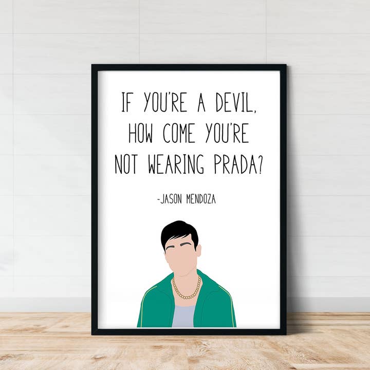 Jason Mendoza " Devil " Quote Print | Good Place for wholesale by Callisto Design House