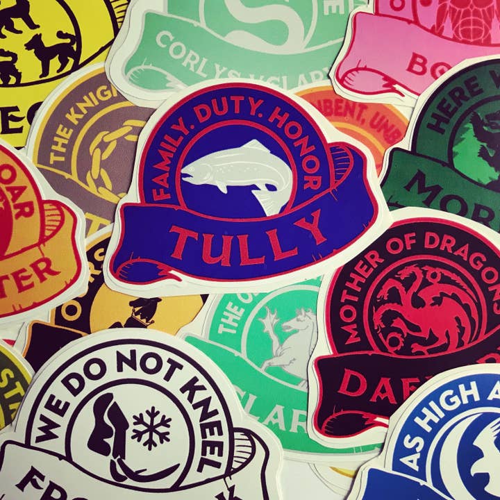 Fox and Brambles - Wholesale Sticker - Skull Kings Medieval Vinyl Sticker