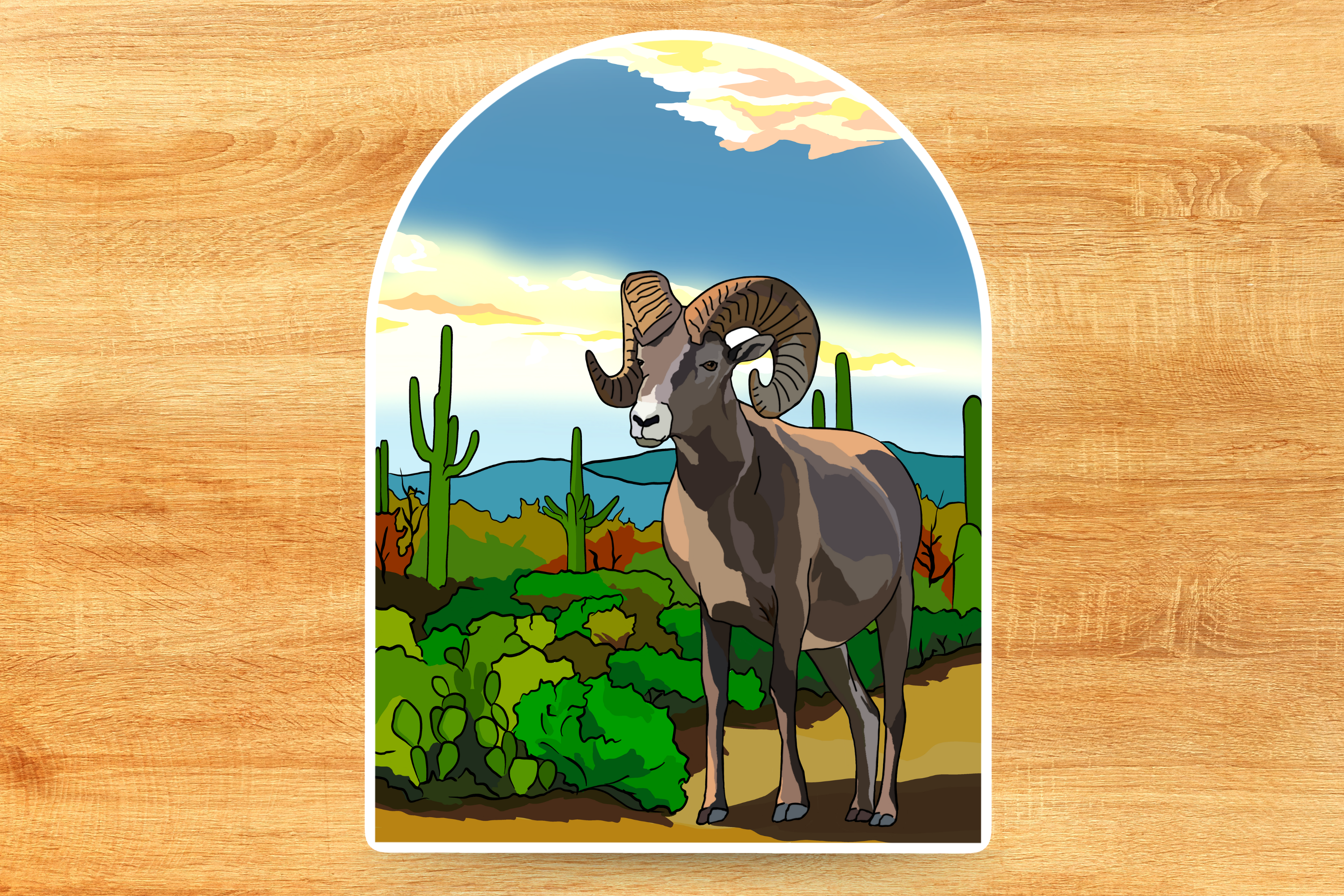 Wild Life Design Co. - Wholesale Sticker - Big Horn Sheep Sticker | Southwest Stickers & Art 2