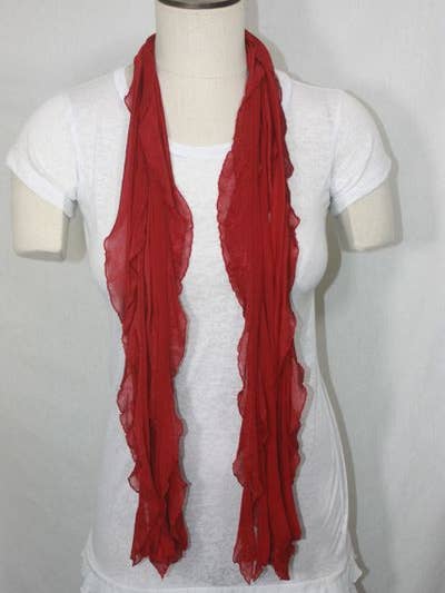 Écharpe Flutter rouge cerise pour la vente par AIR Artsy Accessories