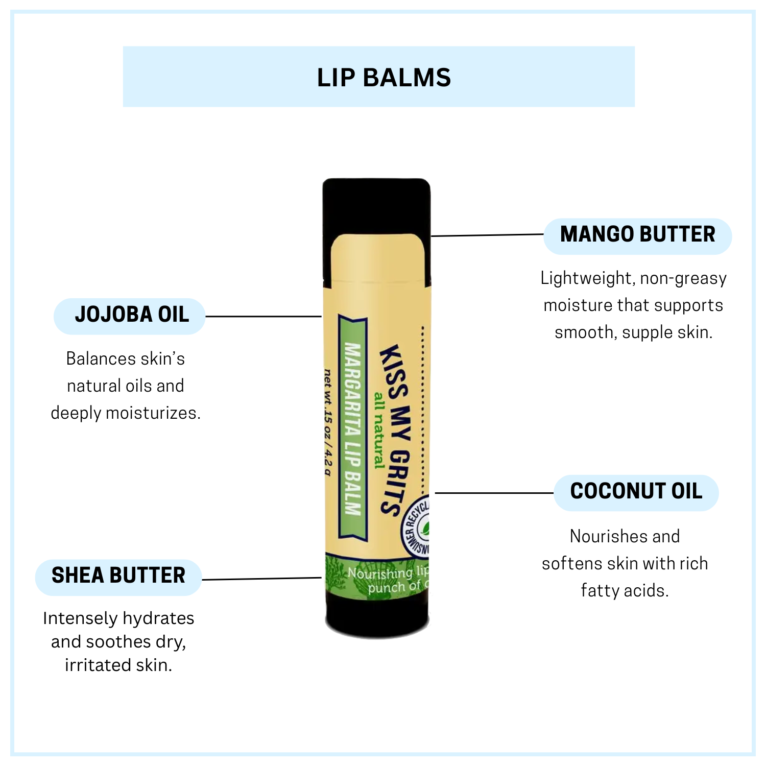 Salacia Salts | Soaps | Bath Bombs | Lip Balms | Soy Candles - Wholesale Lip Balm - Kiss My Grits Georgia Peach Lip Balm | HANDMADE | MADE IN US1