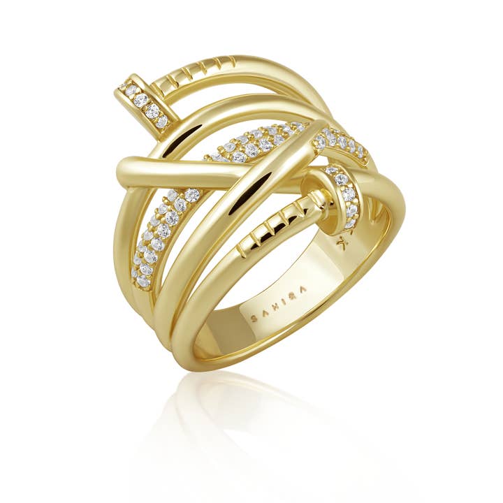 Sahira Jewelry Design - Wholesale Multi-Stone Ring - Sabrina Pave Nail Ring