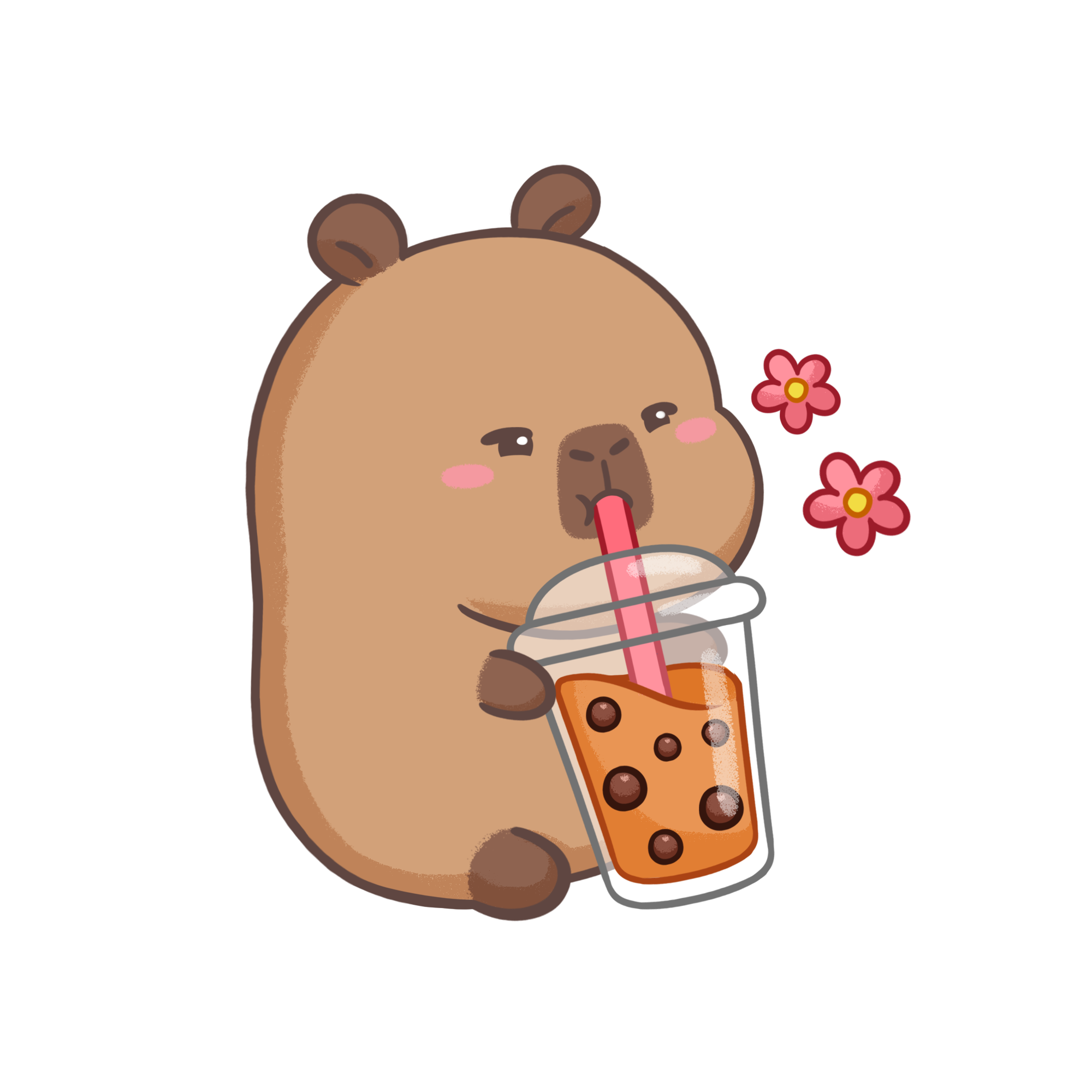 CapyFun - Wholesale Keychain - Women's - Capybara Acrylic Keychain Cute Kawaii Dumpling Boba Tea Coffee Ice Cream Reading Orange Ramen Foodie Hot Pot Holiday Gift For Her41