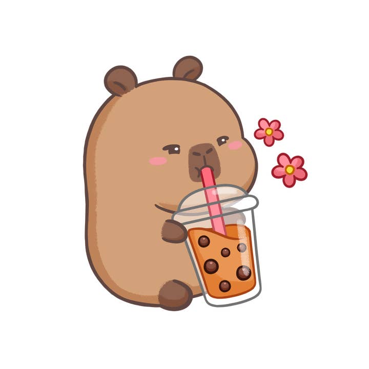 CapyFun - Wholesale Keychain - Women's - Capybara Acrylic Keychain Cute Kawaii Dumpling Boba Tea Coffee Ice Cream Reading Orange Ramen Foodie Hot Pot Holiday Gift For Her41