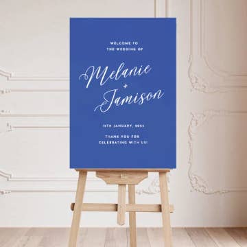 Traditional wedding welcome sign | Boho wedding sign | Personalised sign | Retro wedding sign for wholesale by Lavender Co Creative