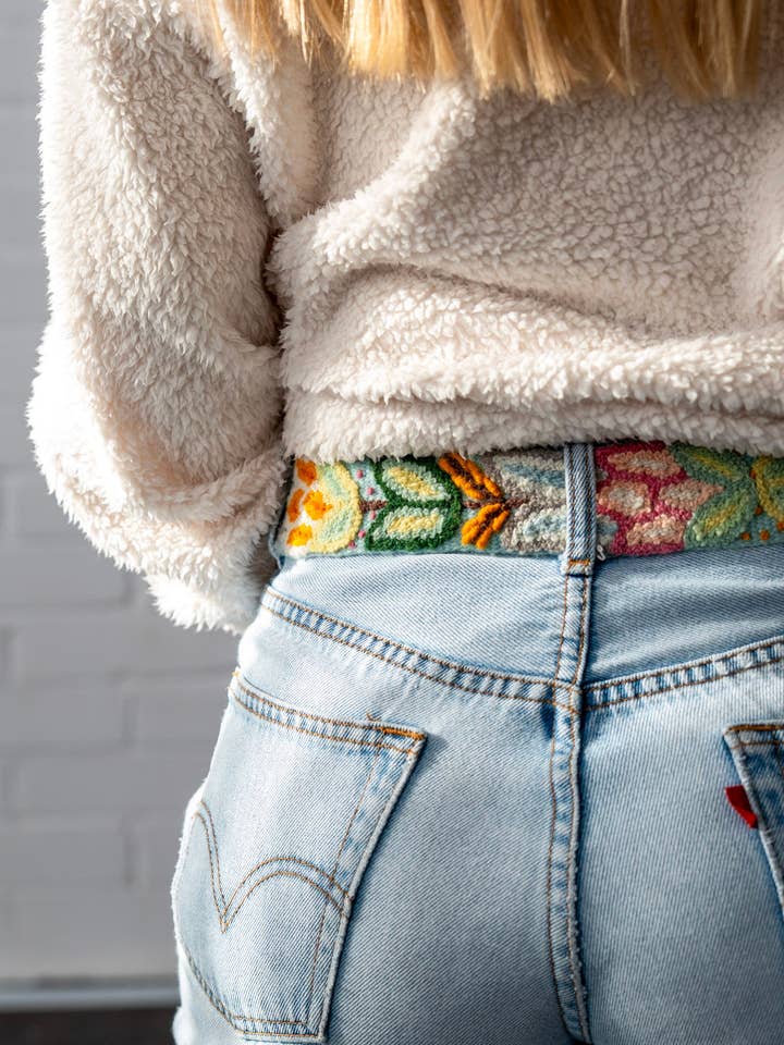 Soft Bloom Embroidered Belt for wholesale by Bought Beautifully