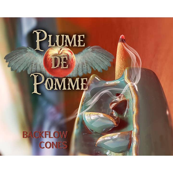 Plume De Pomme Cônes d'Encens à Reflux Pomme pour la vente par Hazel Fern Scents