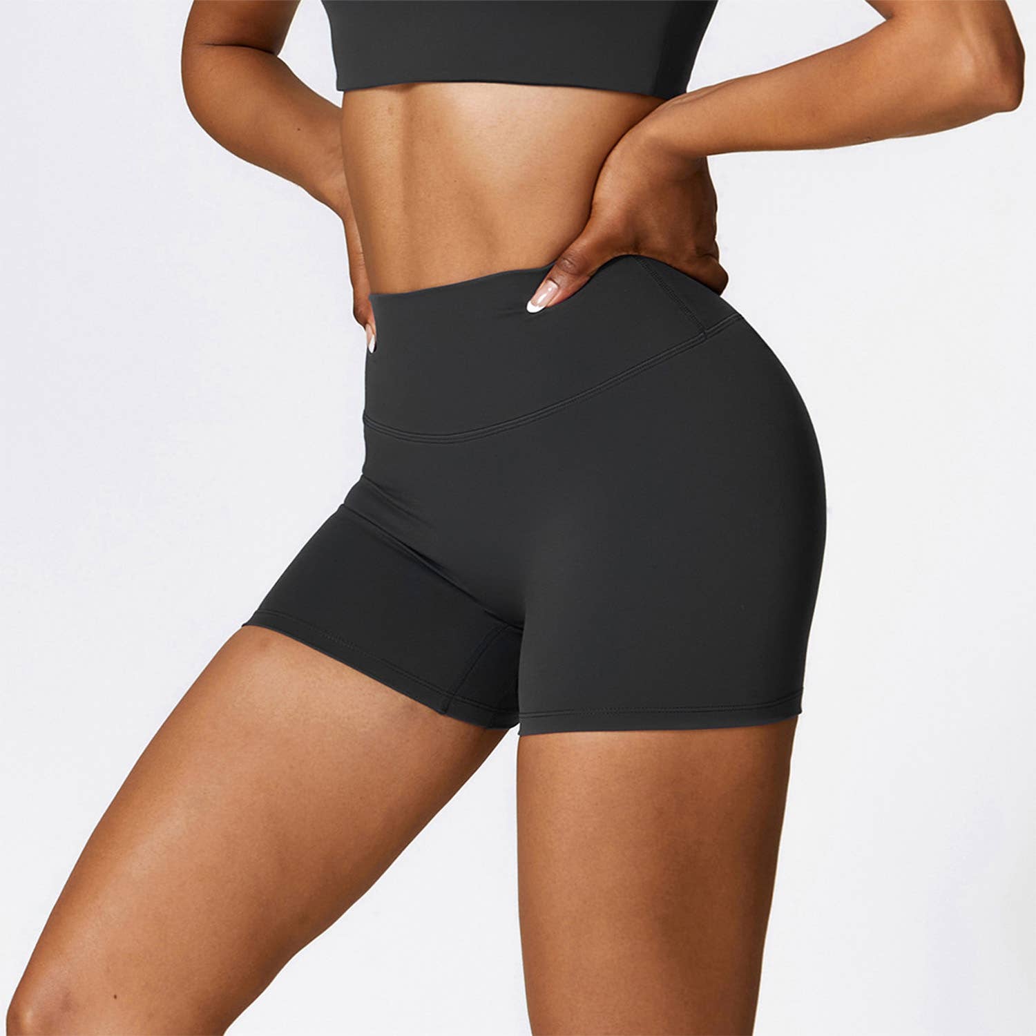 Crave by FW - Wholesale Athletic Shorts - Women's - No Front Seam High Waist Biker Shorts26