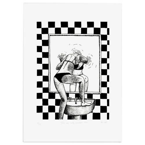 Limited Edition screen print Take me away somewhere else for wholesale by amesea