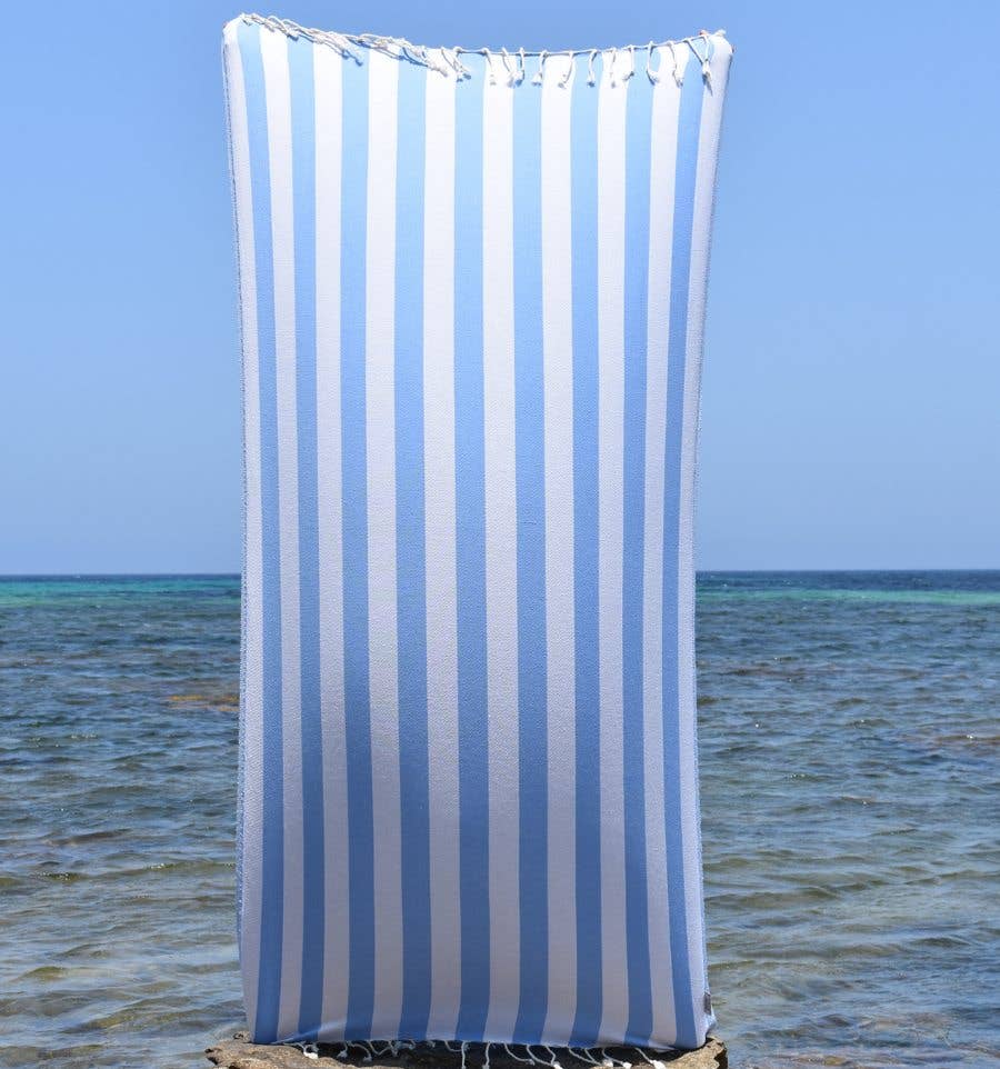 Fouta Tunisia - Vendita all'ingrosso Telo mare - Fouta Alaska con righe verticali eleganti12