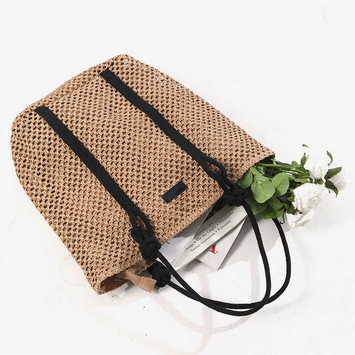 Funkyrel® Atzbranding Limited - Wholesale Tote Bag - Women's - Baggie - Large Capacity Single Shoulder Tote Straw Bag