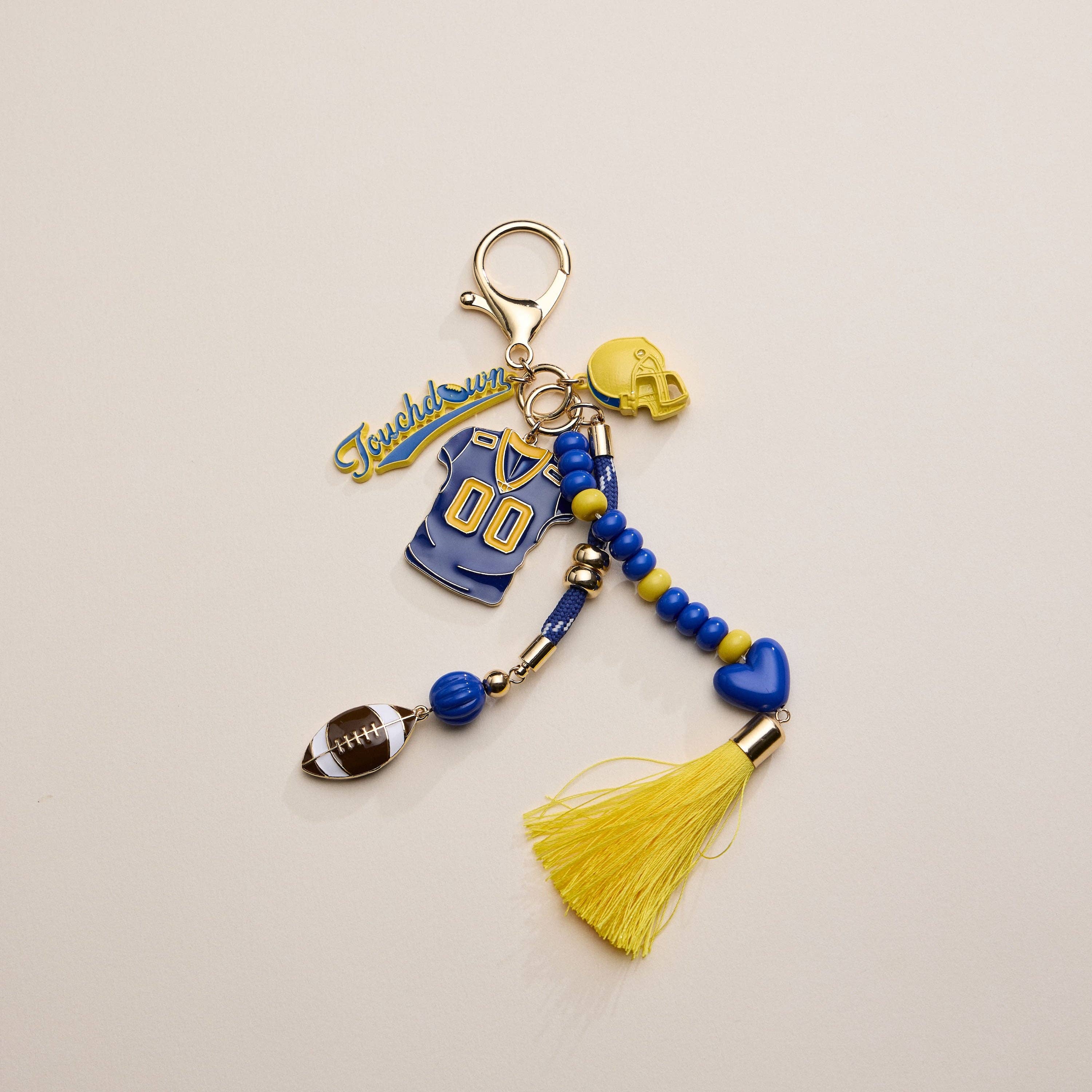 Lilla Haven - Wholesale Keychain - Women's - Gameday Football Keychain – Football Jersey, Helmet, Touchdown Charm & Tassel Bag Accessory30