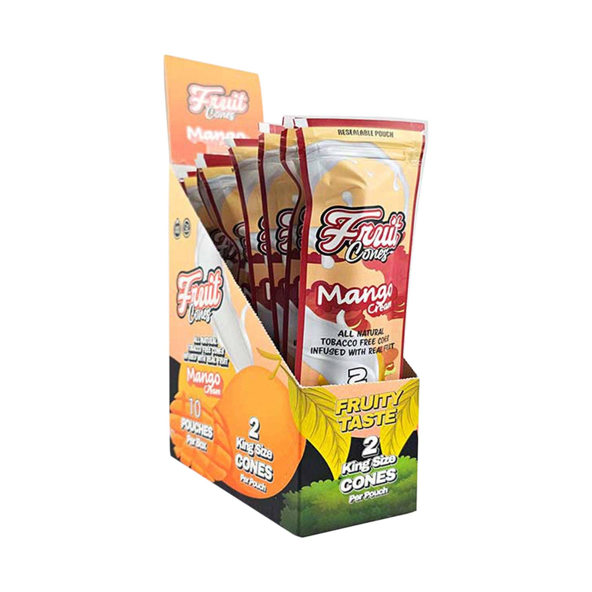 Cannatron - Wholesale Retailer Display - Paper & Novelty - Fruit Cuts Natural Pulp Cones - King Size - 2pk - 10ct5