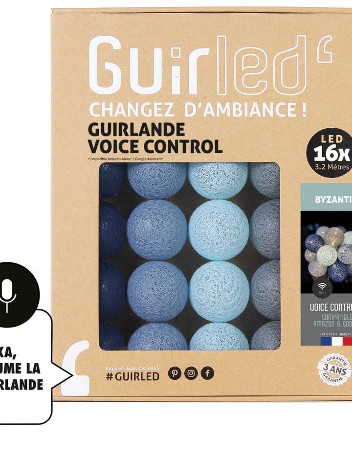 Byzantinische Lichtgirlandenkugeln mit Sprachsteuerung für den Großhandel von Guirled