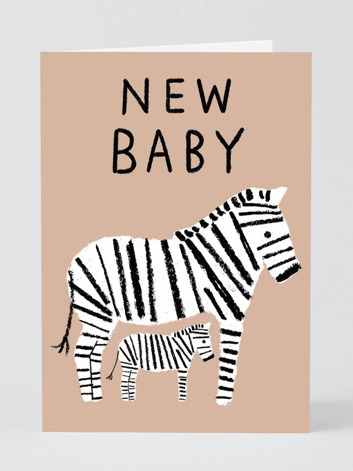 Biglietto d'auguri «New Baby Zebra» per la vendita all'ingrosso da parte di Wrap