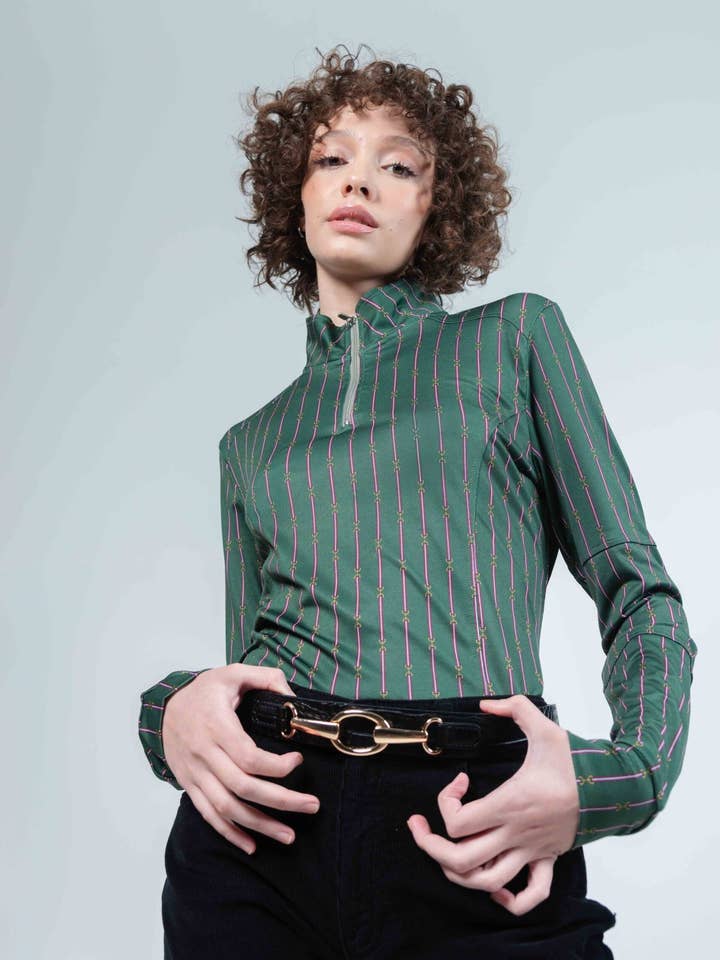 ESTHER Green Snaffle Top for wholesale by HARTWELL