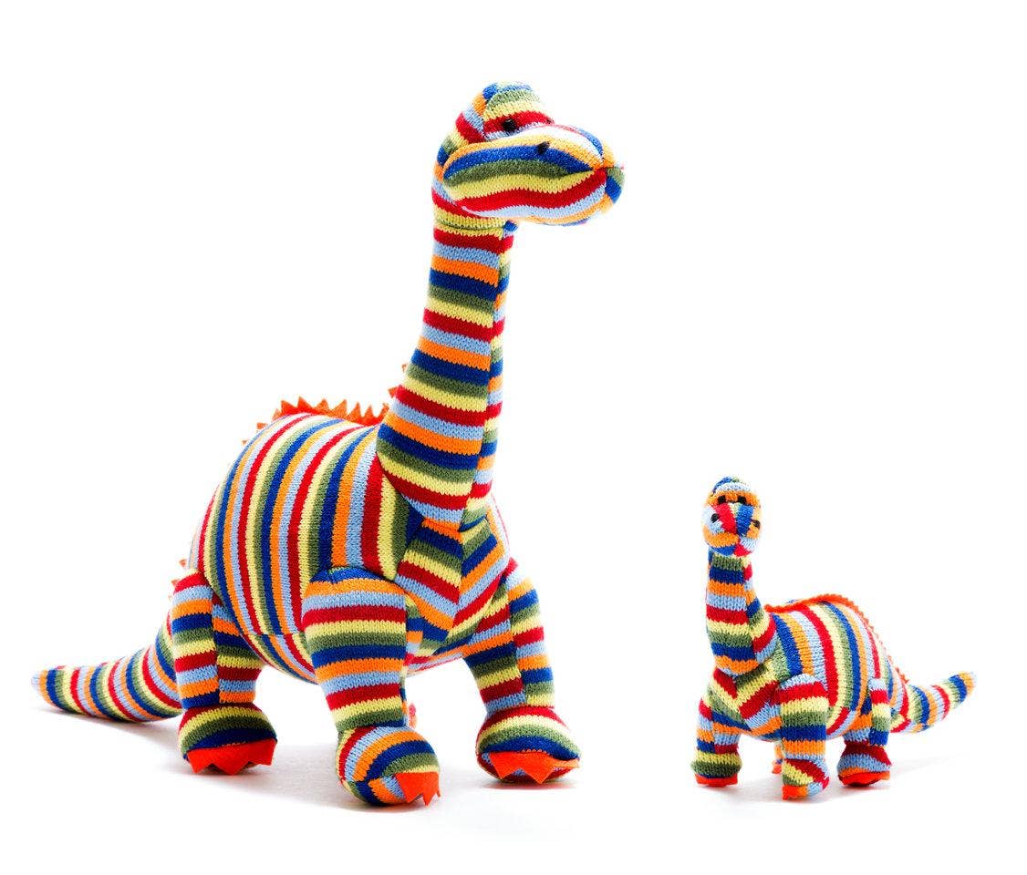 Best Years Ltd – wholesale Stuffed/plush toy – Kids & baby – Knitted Stripe Diplodocus Dinosaur Soft Toy Teddy12