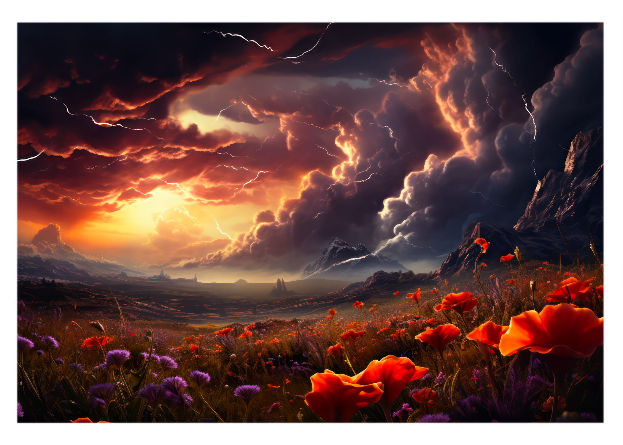 The Naughty Equestrian - Wholesale Everyday Greeting Card - Nature's Drama: Thunderstorms and Wildflower Serenity Greeting Card1