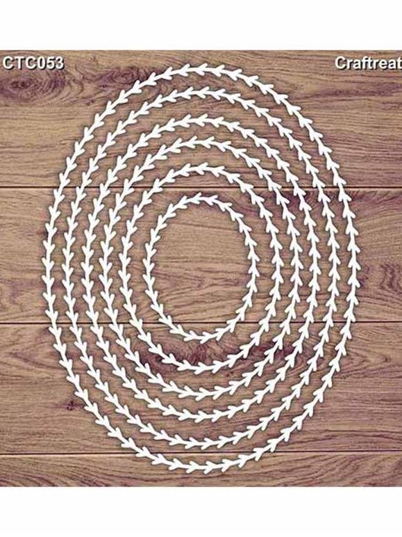 CrafTreat Oval Wreath Laser Cut Chipboard 5.5x6 for wholesale by CrafTreat