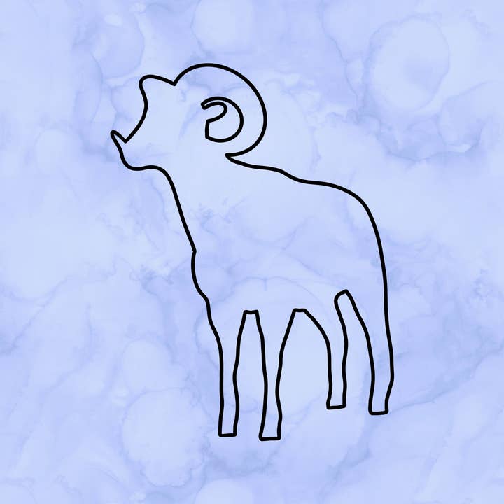 Dall Sheep Outline Decal (2") for wholesale by Sticking with You