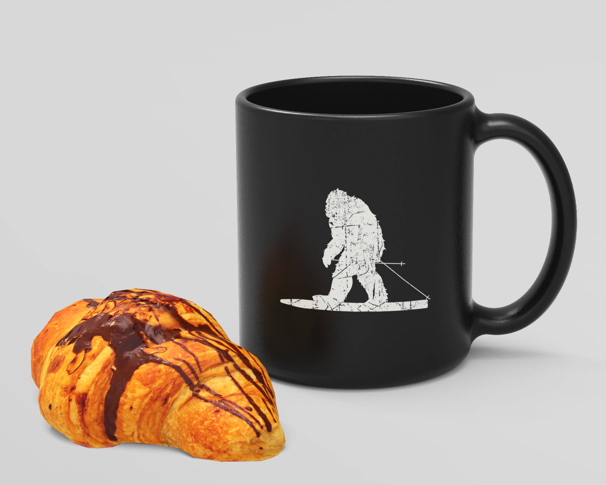 Noir Tasse de ski Big Foot, tasse de ski Yeti, tasse de ski en vente sur Faire1