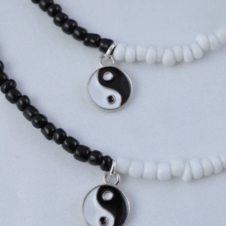 TheMellys - Vente Colliers à pendentif - Collier à breloques Yin Yang en perles | Collier Balance3